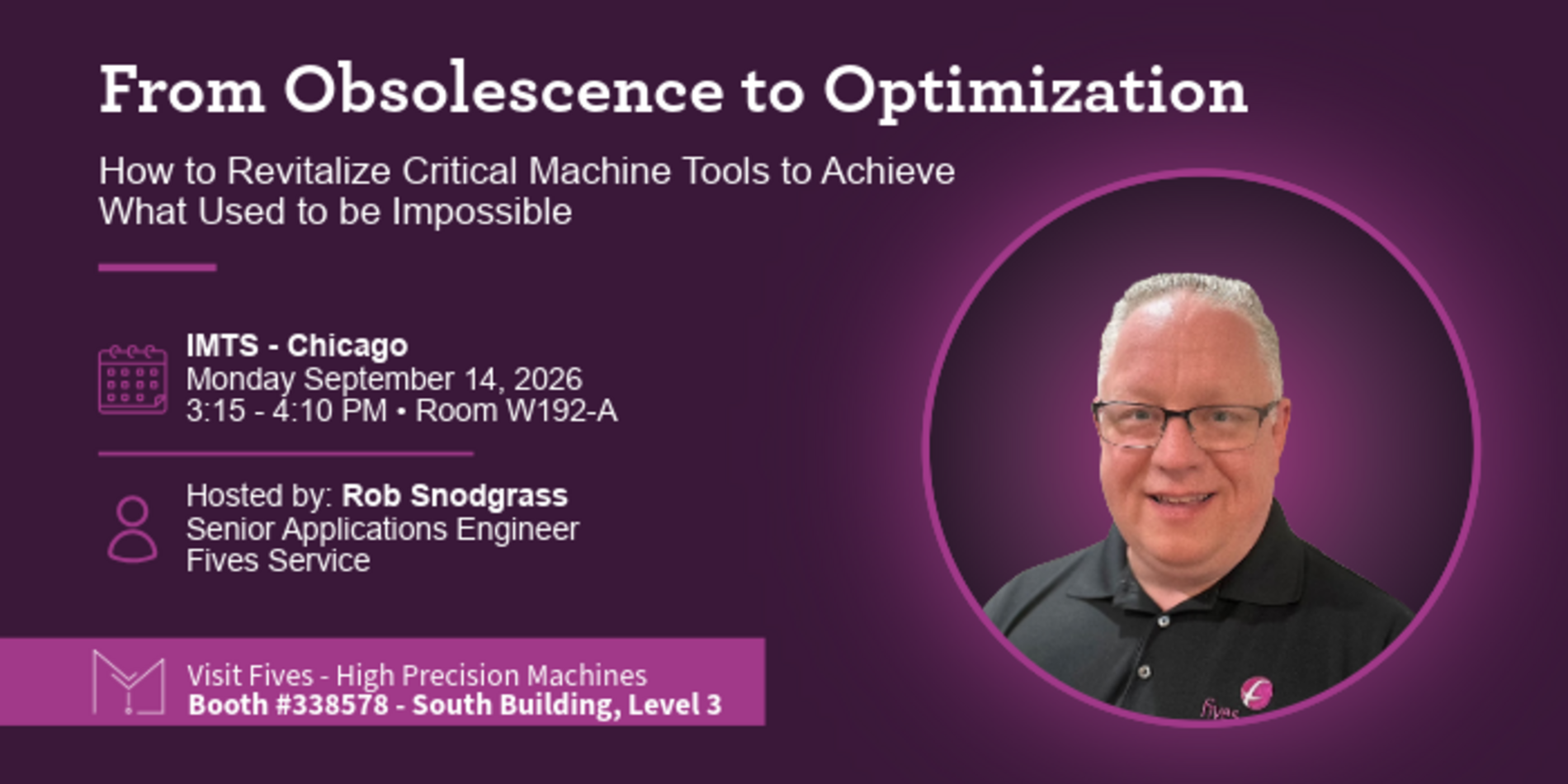 From obsolescence to optimization abstract at IMTS - Meet our expert on wednesday, September 16th